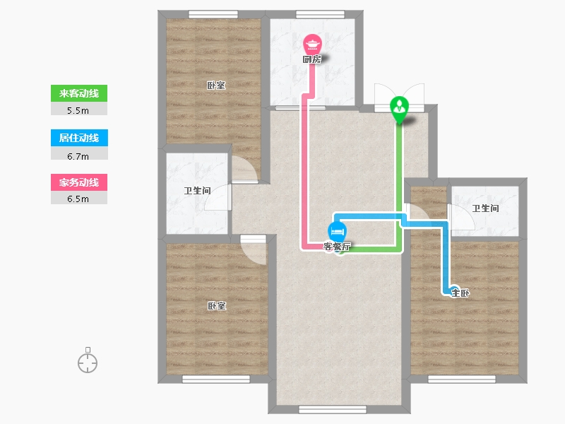 内蒙古自治区-通辽市-华宸尚品-104.00-户型库-动静线