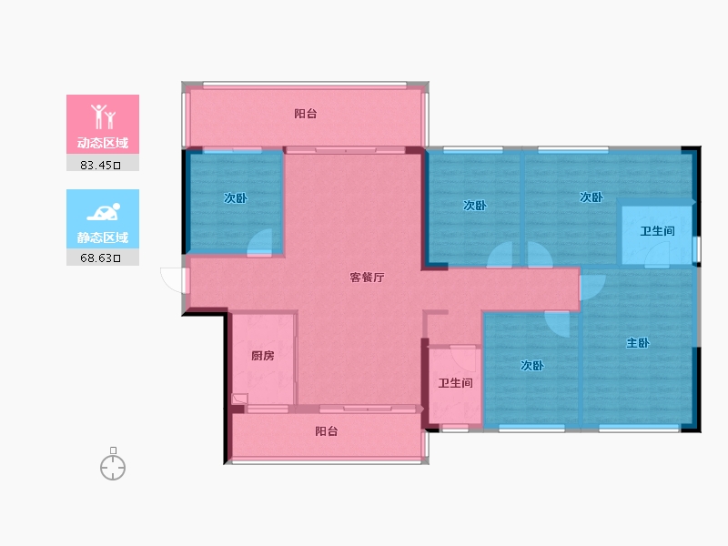 广西壮族自治区-玉林市-川海龙福公馆-111.20-户型库-动静分区