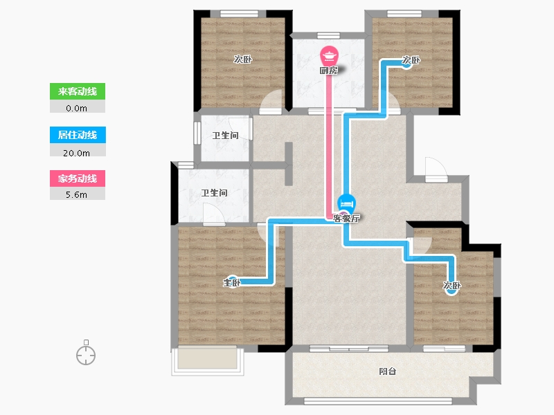 山东省-滨州市-中梁众成拾光九樾-113.60-户型库-动静线