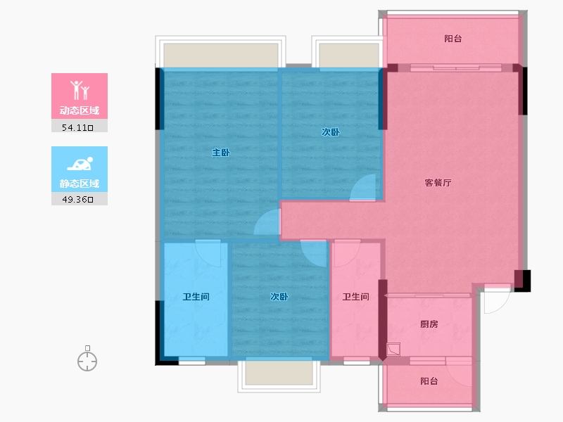 广西壮族自治区-防城港市-华夏丽景湾-97.00-户型库-动静分区