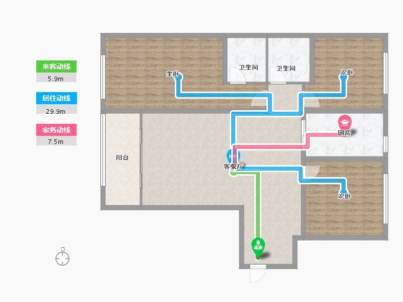 甘肃省-陇南市-水岸阳光城-144.00-户型库-动静线