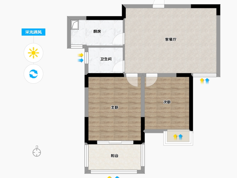 江苏省-徐州市-永泰盛世锦园-69.90-户型库-采光通风