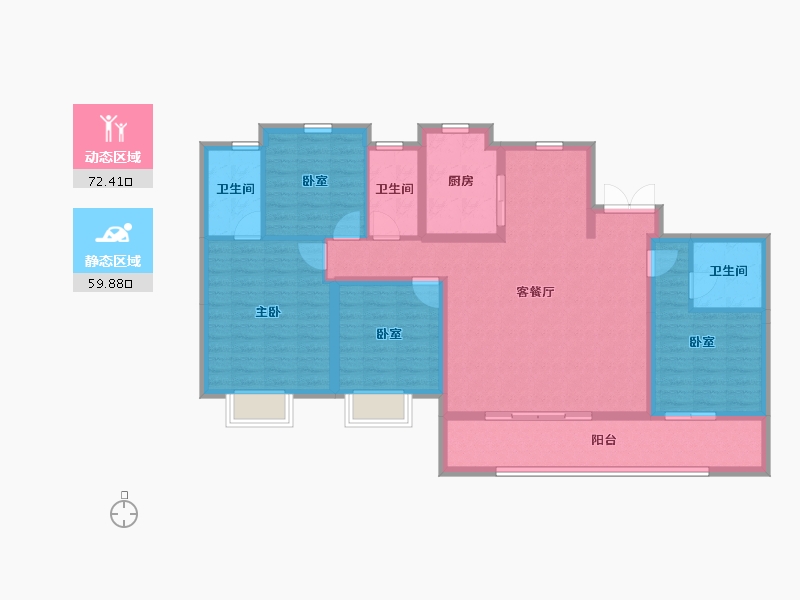 浙江省-嘉兴市-绿地香港云缦世家-165.00-户型库-动静分区