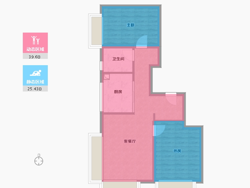 北京-北京市-公园和御-57.60-户型库-动静分区