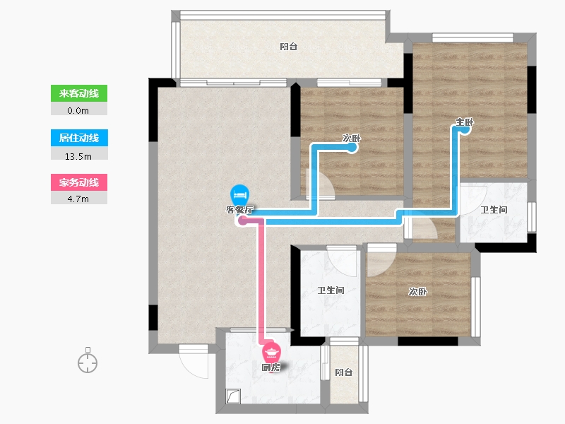 四川省-遂宁市-君豪东湖雅筑-94.00-户型库-动静线