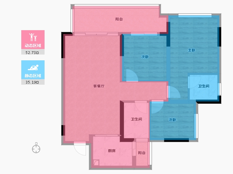 四川省-遂宁市-君豪东湖雅筑-94.00-户型库-动静分区