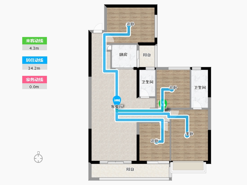 云南省-红河哈尼族彝族自治州-创泰文澜原著-117.60-户型库-动静线