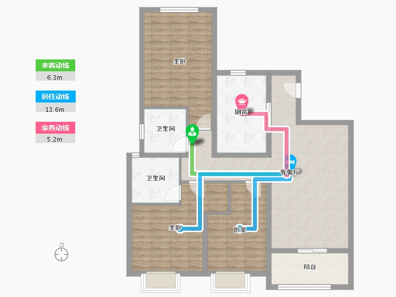 河南省-南阳市-清枫苑-108.00-户型库-动静线