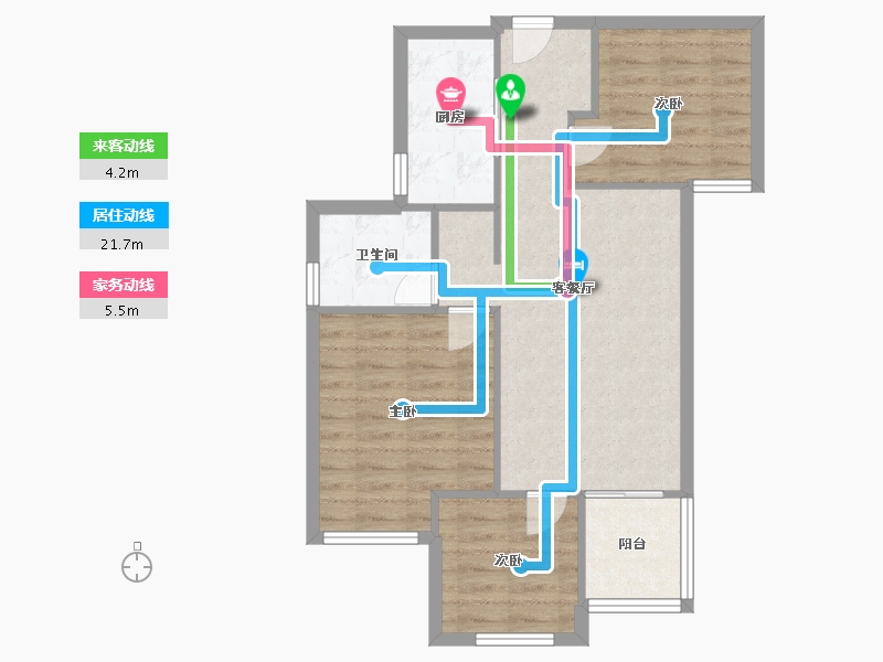 河南省-郑州市-正弘林语苑-69.70-户型库-动静线