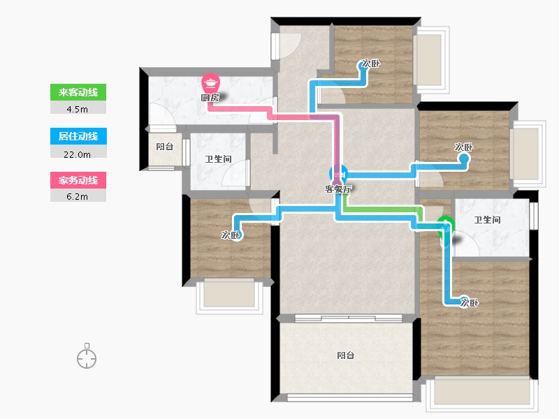 广东省-深圳市-独树阳光里-95.00-户型库-动静线