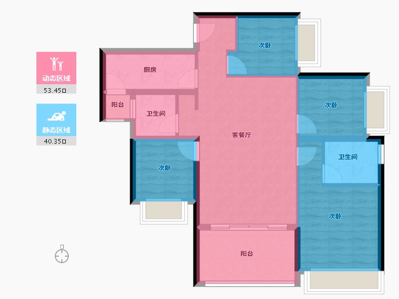 广东省-深圳市-独树阳光里-95.00-户型库-动静分区