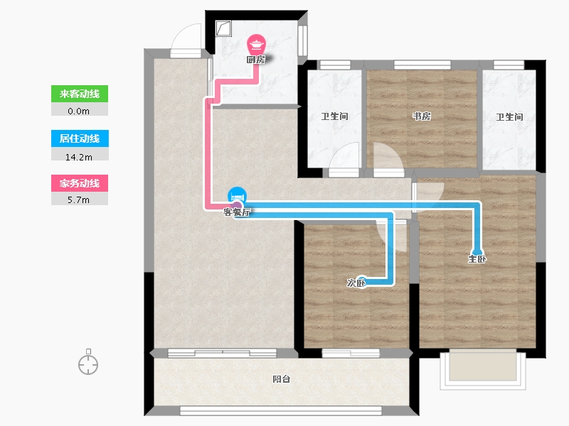 河北省-石家庄市-交投高新苑-89.00-户型库-动静线