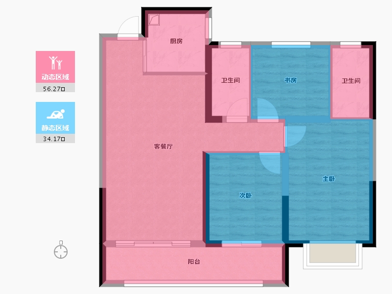 河北省-石家庄市-交投高新苑-89.00-户型库-动静分区