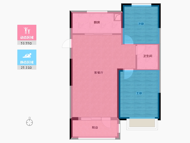 河北省-衡水市-恒丰理想城西区-71.06-户型库-动静分区