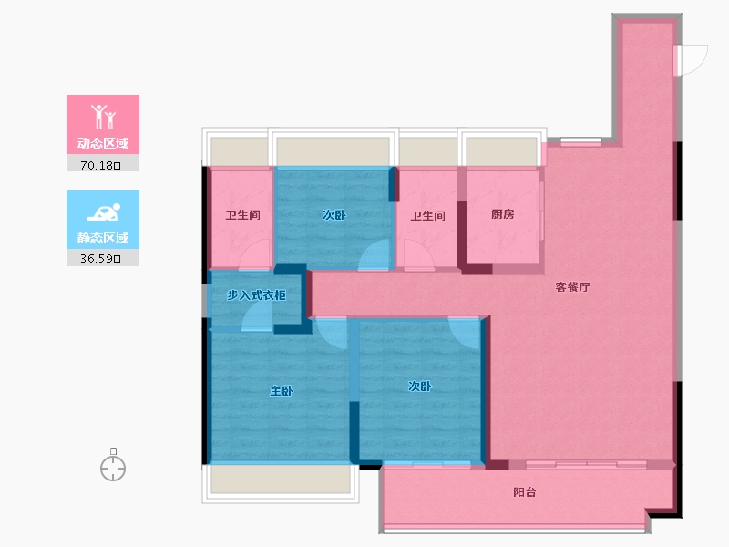 湖南省-湘潭市-北宸之光-128.51-户型库-动静分区