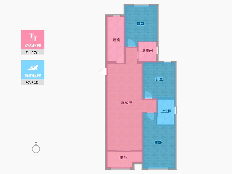 山西省-晋中市-书林家园三期-109.03-户型库-动静分区