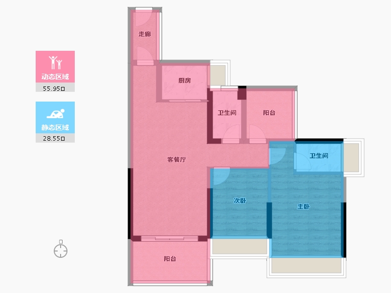 广东省-江门市-金湾豪庭-76.80-户型库-动静分区