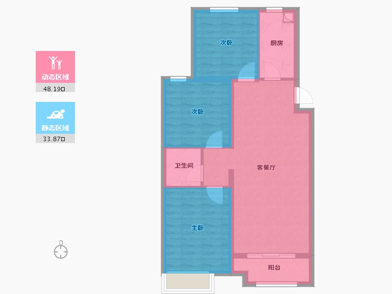 河北省-张家口市-长江九里-85.00-户型库-动静分区