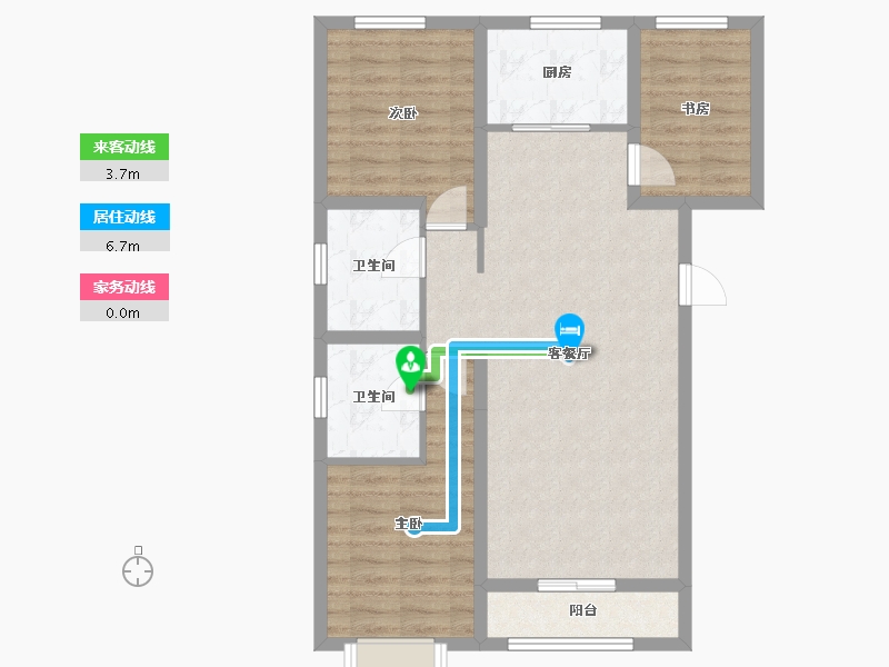 山西省-太原市-山西路桥龙锦花园东区-93.02-户型库-动静线