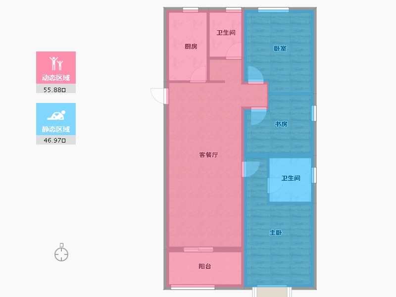 山西省-晋中市-书林家园三期-106.51-户型库-动静分区