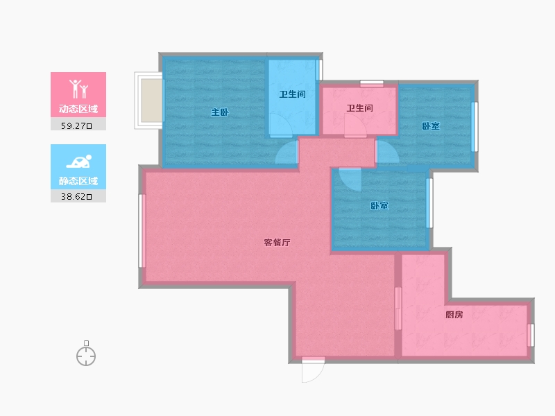 河南省-焦作市-恒大悦龙台-100.00-户型库-动静分区