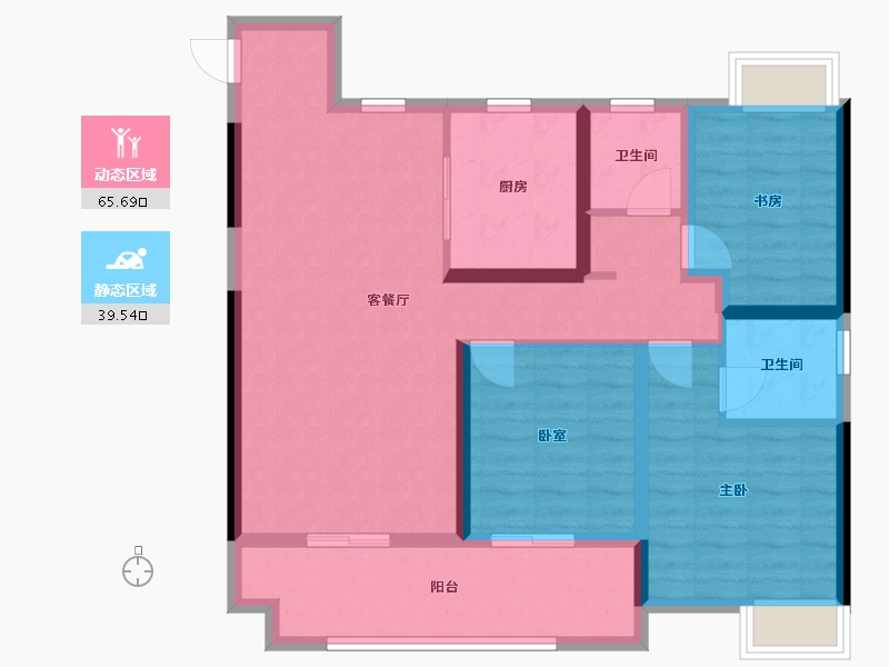 安徽省-阜阳市-天阜广场-93.20-户型库-动静分区