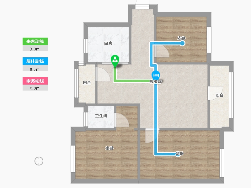 广东省-肇庆市-鼎湖融创-75.20-户型库-动静线