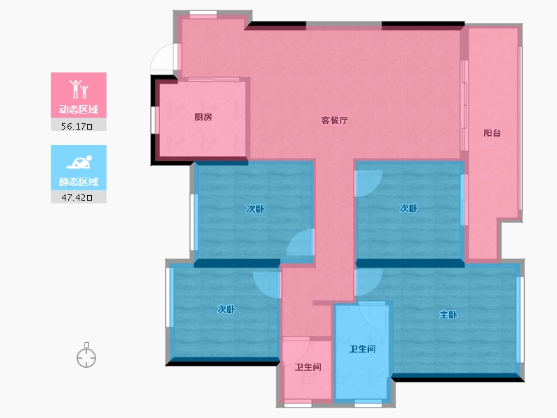 福建省-福州市-建总江南尚璟-103.00-户型库-动静分区