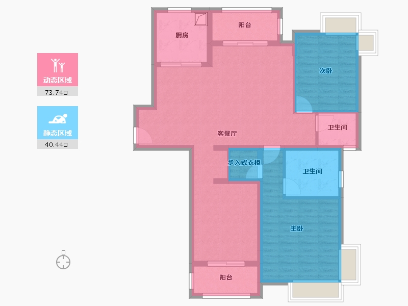 江苏省-南京市-西堤国际-一区-102.00-户型库-动静分区