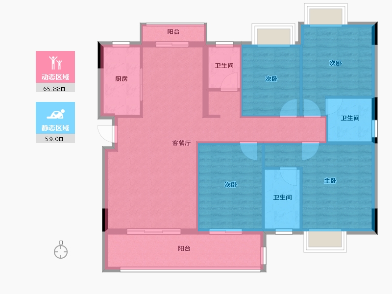 江西省-赣州市-博雅新城-105.60-户型库-动静分区