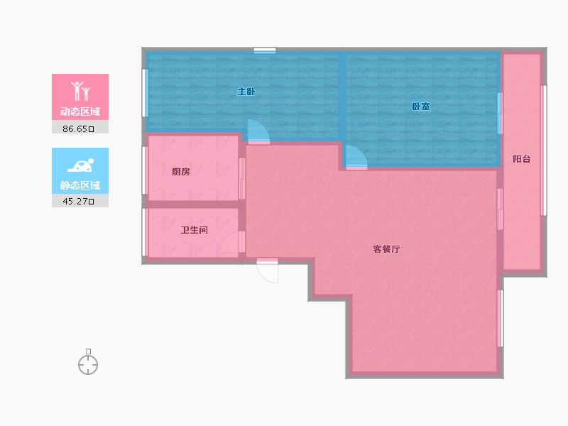 江苏省-苏州市-云盘二村-120.00-户型库-动静分区