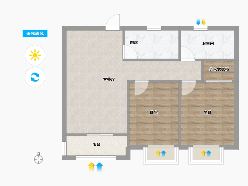 河北省-石家庄市-融创城-71.26-户型库-采光通风