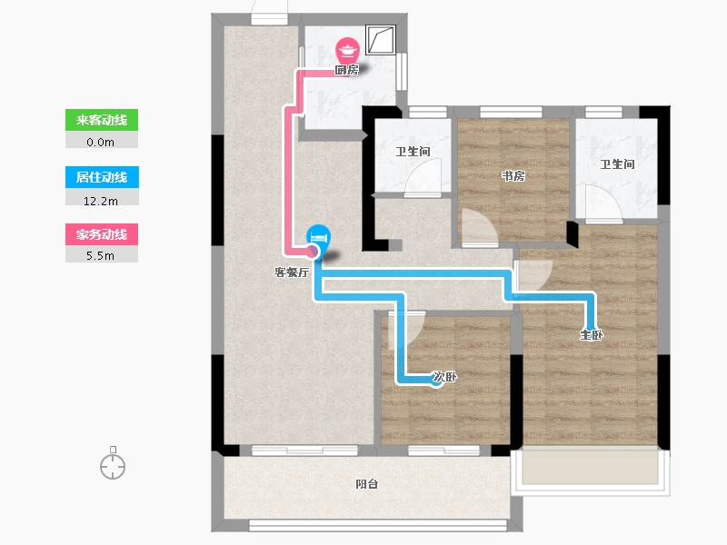 浙江省-湖州市-新开珑樾湾-75.27-户型库-动静线