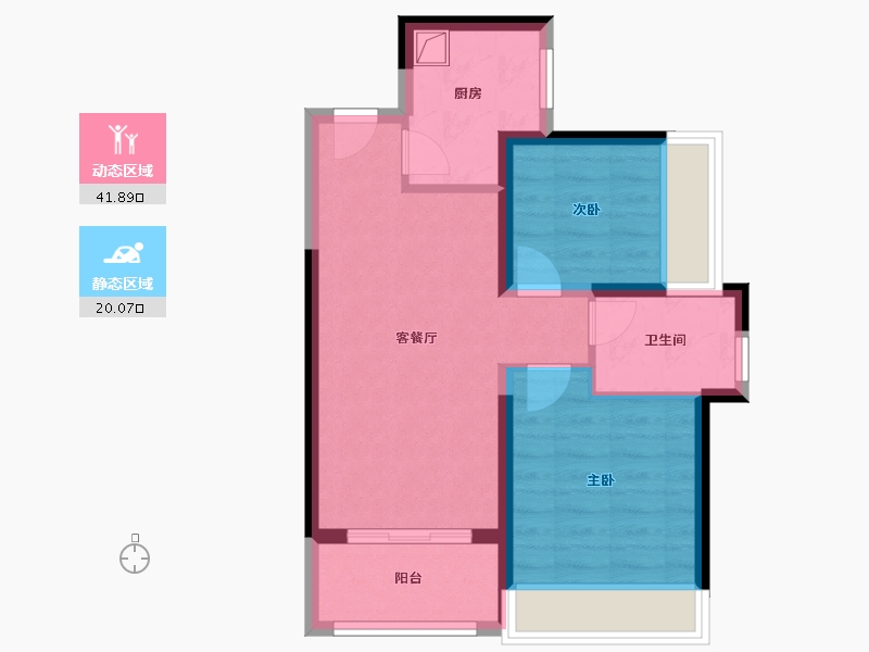 广东省-深圳市-珑门壹品-54.41-户型库-动静分区