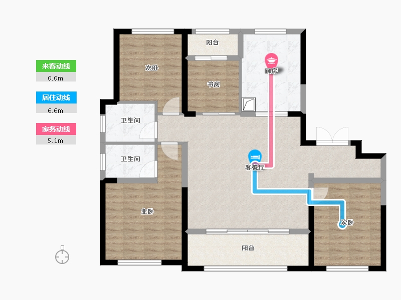 陕西省-西安市-绿城新兴·潮起长安-109.17-户型库-动静线