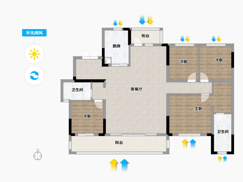 四川省-成都市-香投置地崇义府-138.26-户型库-采光通风