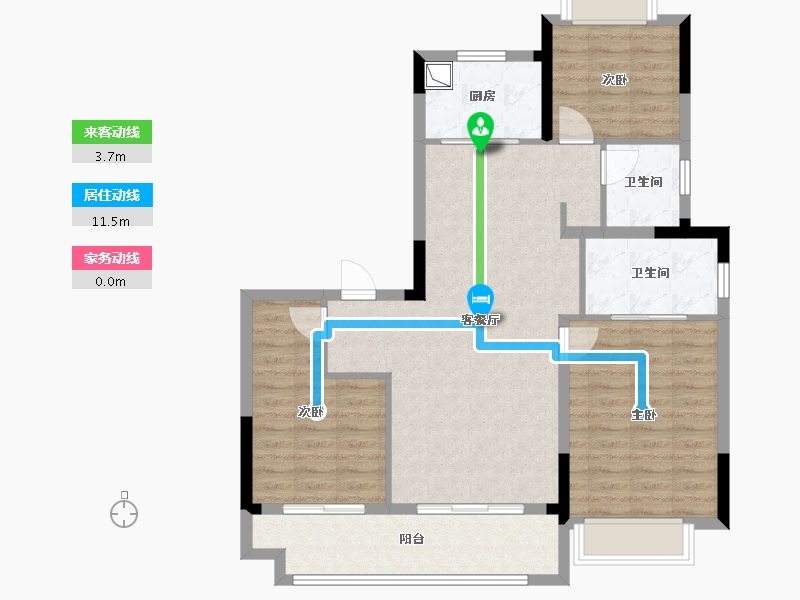 湖北省-武汉市-武昌首府-94.40-户型库-动静线