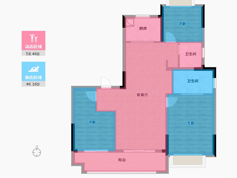 湖北省-武汉市-武昌首府-94.40-户型库-动静分区