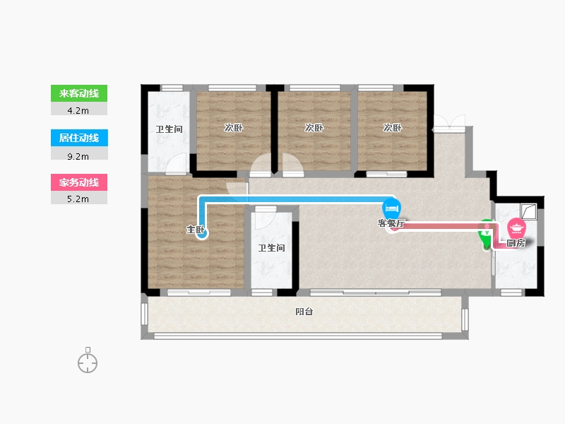 四川省-成都市-天府西湖云著-104.91-户型库-动静线