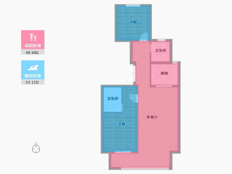 河北省-廊坊市-天樾府-70.63-户型库-动静分区