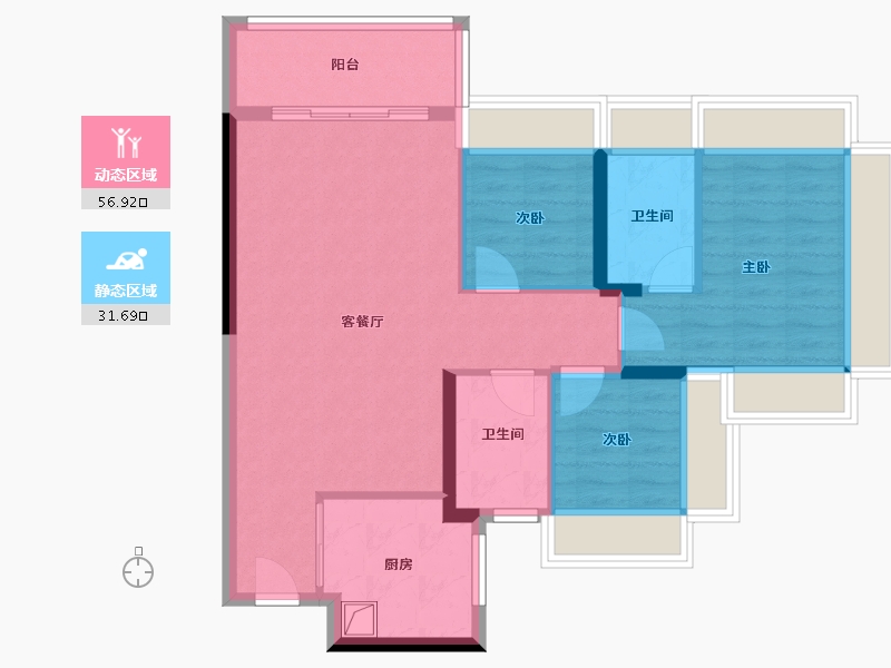 广东省-深圳市-珑门壹品-79.20-户型库-动静分区