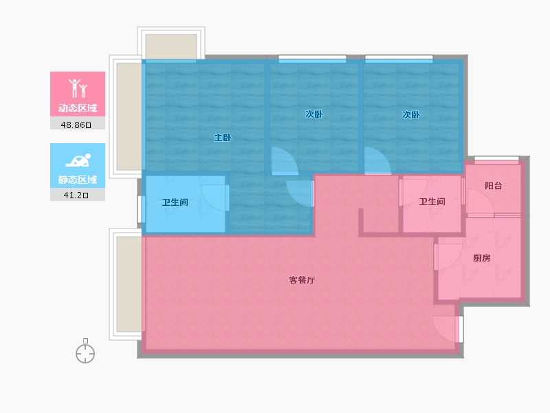 四川省-成都市-百郦锦城-84.27-户型库-动静分区