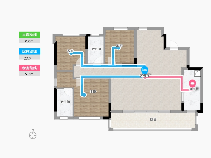 四川省-成都市-香投置地崇义府-103.96-户型库-动静线