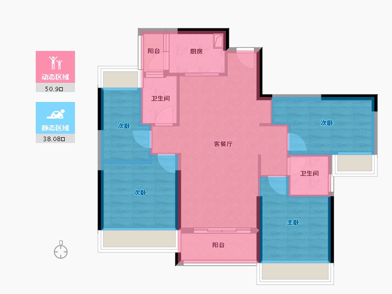 广东省-深圳市-盛龙时代-79.20-户型库-动静分区