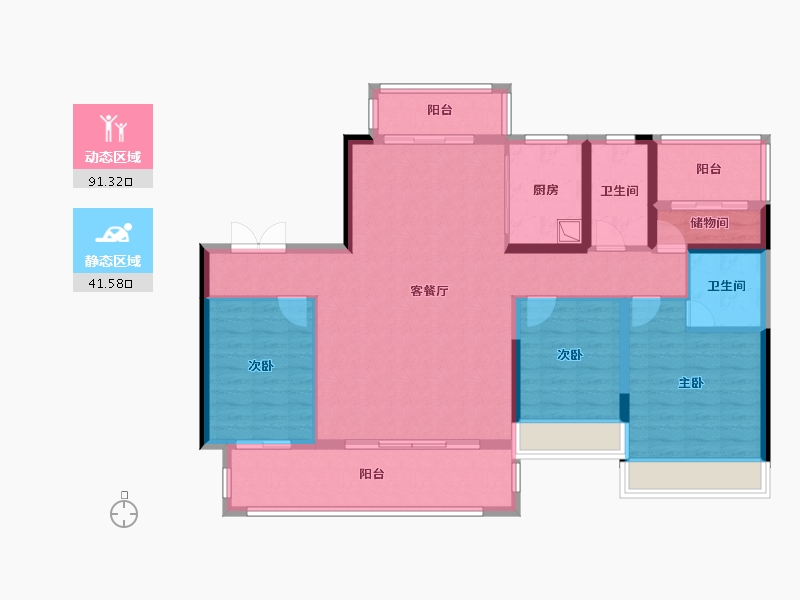 湖南省-娄底市-顺新一品-119.71-户型库-动静分区