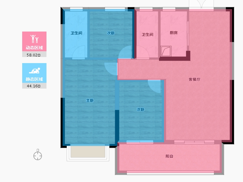 江西省-吉安市-聚福·文峰壹品-92.00-户型库-动静分区