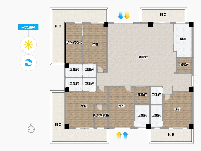 西藏自治区-拉萨市-金域-314.16-户型库-采光通风