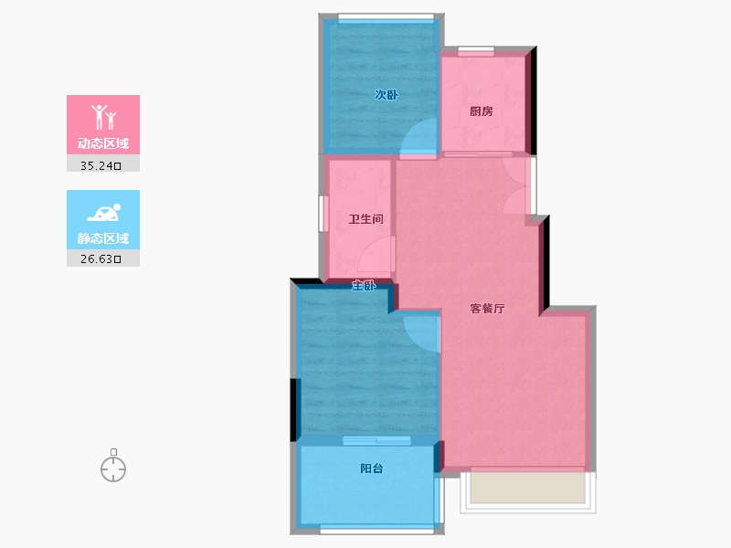 浙江省-温州市-瑞安凤起潮鸣-55.44-户型库-动静分区