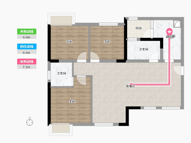 四川省-成都市-西璟台-82.48-户型库-动静线