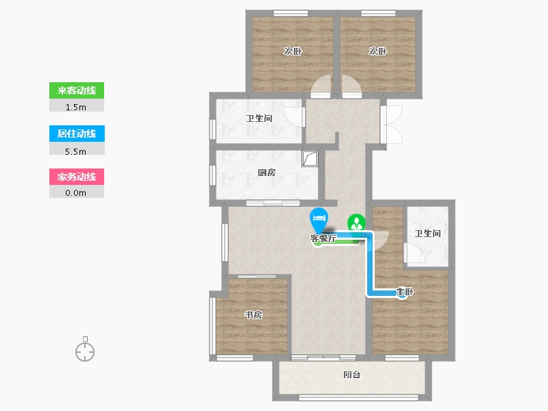 河北省-廊坊市-天樾府-97.73-户型库-动静线